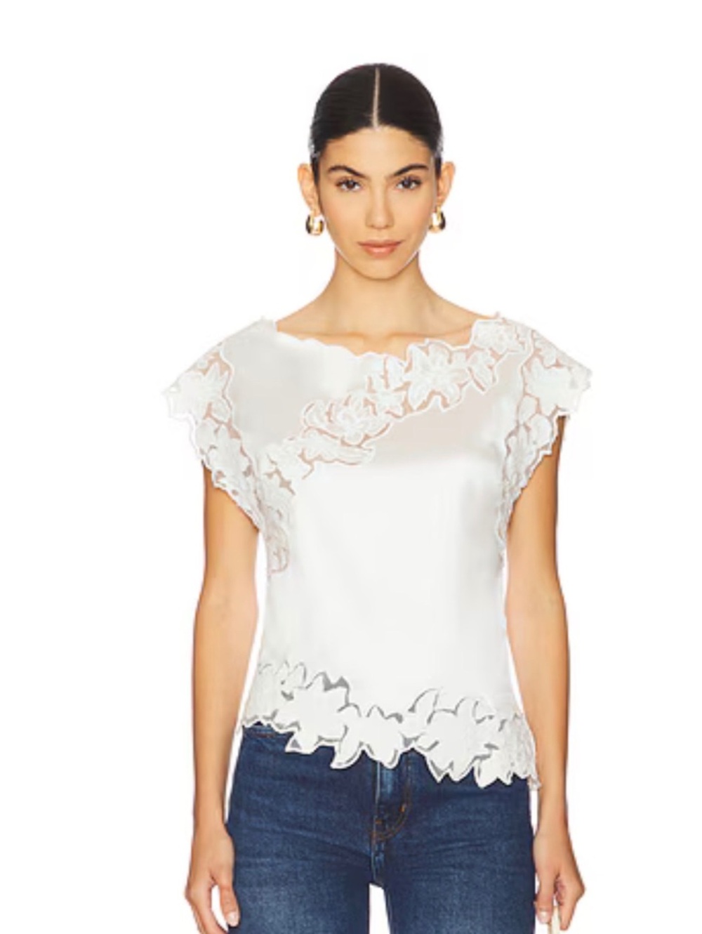Lovers and friends begonia top ($159) in white runs big (medium looks Large)
